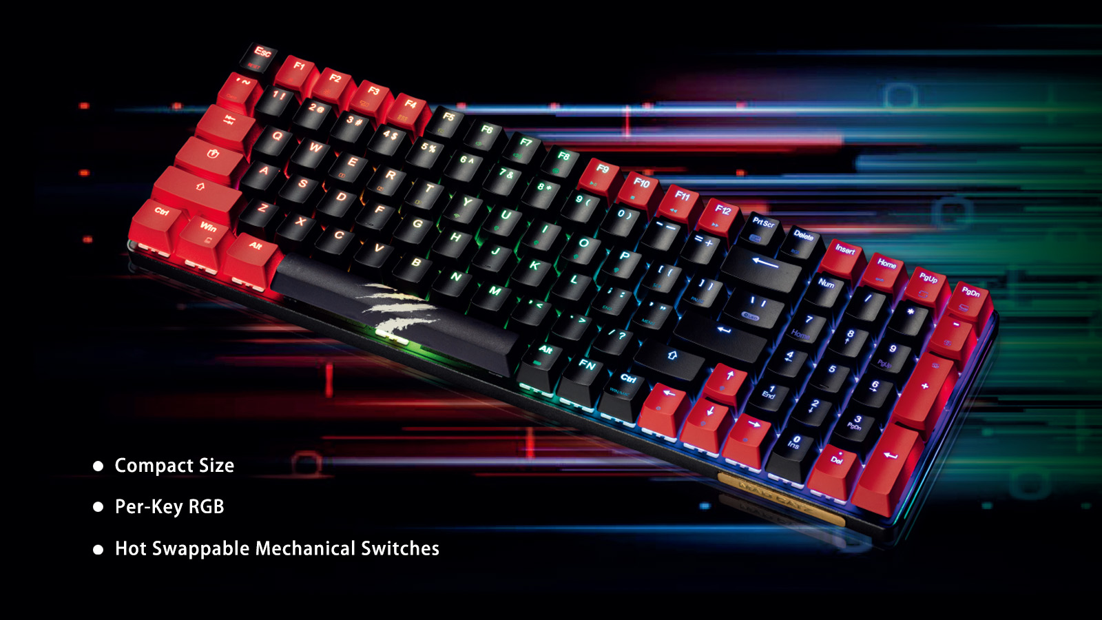 Introducing the S.T.R.I.K.E. 11: Mad Catz's versatile wireless gaming keyboard with tri-mode connectivity, compact design, and premium build quality.