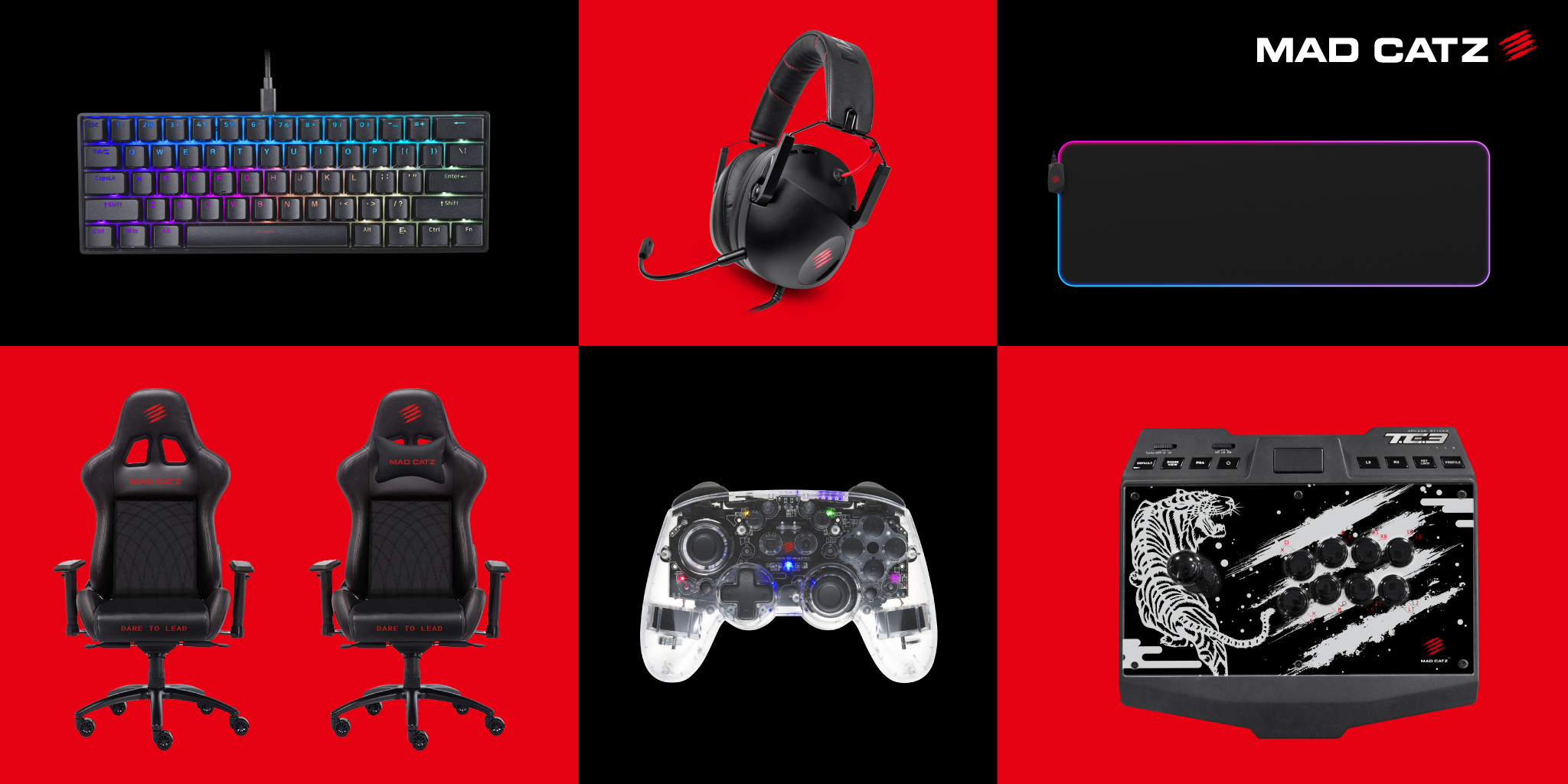 展示全新游戏键盘，耳机，鼠标垫，游戏椅，控制器和最新的街机摇杆